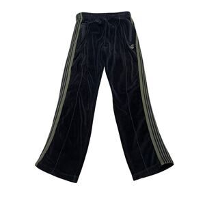 Needles Velour Side Line Track Pants Men's Small Black Olive Striped Streetwear